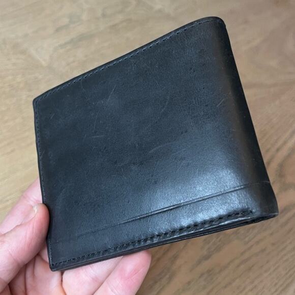 NWT Fossil Black Leather Wallet Bi-Fold RFID Protected - Picture 4 of 8